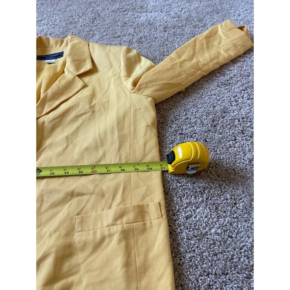 Vintage‎ Norton McNaughton Women's Yellow Blazer Size 12P Button Down Office